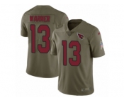 Youth Nike Arizona Cardinals #13 Kurt Warner Limited Olive 2017 Salute to Service NFL Jersey