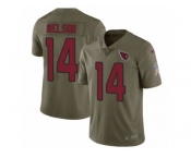 Youth Nike Arizona Cardinals #14 J.J. Nelson Limited Olive 2017 Salute to Service NFL Jersey