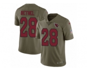 Youth Nike Arizona Cardinals #28 Justin Bethel Limited Olive 2017 Salute to Service NFL Jersey