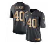 Youth Nike Arizona Cardinals #40 Pat Tillman Limited Black Gold Salute to Service NFL Jersey