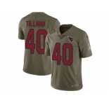 Youth Nike Arizona Cardinals #40 Pat Tillman Limited Olive 2017 Salute to Service NFL Jersey