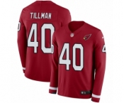 Youth Nike Arizona Cardinals #40 Pat Tillman Limited Red Therma Long Sleeve NFL Jersey