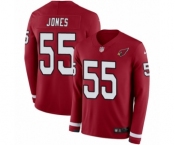 Youth Nike Arizona Cardinals #55 Chandler Jones Limited Red Therma Long Sleeve NFL Jersey