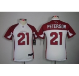 nike youth nfl jerseys arizona cardinals #21 peterson white[nike]