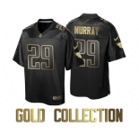 Men Tennessee Titans #29 Demarco Murray Gold Collection Black Jersey