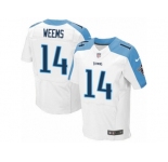 Men's Nike Tennessee Titans #14 Eric Weems Elite White NFL Jersey
