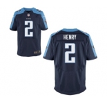 Men's Nike Tennessee Titans #2 Derrick Henry Elite Navy Blue Alternate NFL Jersey