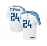 Men's Nike Tennessee Titans #24 Daimion Stafford Elite White NFL Jersey