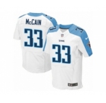 Men's Nike Tennessee Titans #33 Brice McCain Elite White NFL Jersey