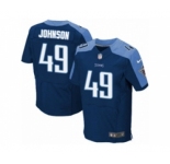 Men's Nike Tennessee Titans #49 Rashad Johnson Elite Navy Blue Alternate NFL Jersey