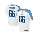 Men's Nike Tennessee Titans #66 Brian Schwenke Elite White NFL Jersey