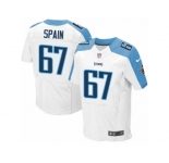 Men's Nike Tennessee Titans #67 Quinton Spain Elite White NFL Jersey