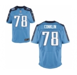 Men's Nike Tennessee Titans #78 Jack Conklin Elite Light Blue Team Color NFL Jersey