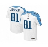 Men's Nike Tennessee Titans #81 Andre Johnson White Stitched NFL Elite Jersey