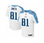 Men's Nike Tennessee Titans #81 Jonnu Smith Elite White NFL Jersey