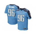 Men's Nike Tennessee Titans #96 Sylvester Williams Elite Light Blue Team Color NFL Jersey