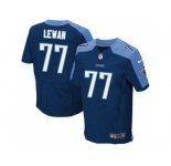 Men's Tennessee Titans #77 Taylor Lewan Navy Blue Elite NFL Jersey