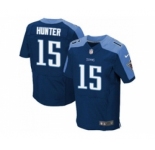 Nike Tennessee Titans #15 Justin Hunter Navy Blue Jerseys(Elite)