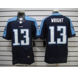 nike nfl jerseys tennessee titans #13 wright dk.blue[Elite]