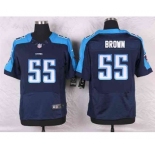 nike nfl jerseys tennessee titans #55 brown blue[Elite]