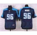 nike nfl jerseys tennessee titans #96 woods blue[Elite]