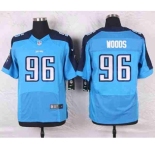 nike nfl jerseys tennessee titans #96 woods lt.blue[Elite]