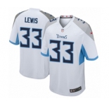 Men's Nike Tennessee Titans #33 Dion Lewis Game White NFL Jersey