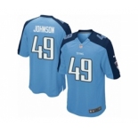 Men's Nike Tennessee Titans #49 Rashad Johnson Game Light Blue Team Color NFL Jersey