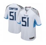 Men's Nike Tennessee Titans #51 Will Compton Game White NFL Jersey