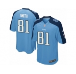 Men's Nike Tennessee Titans #81 Jonnu Smith Game Light Blue Team Color NFL Jersey