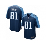 Men's Nike Tennessee Titans #81 Jonnu Smith Game Navy Blue Alternate NFL Jersey