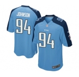 Men's Nike Tennessee Titans #94 Austin Johnson Game Light Blue Team Color NFL Jersey