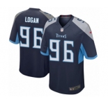 Men's Nike Tennessee Titans #96 Bennie Logan Game Navy Blue Team Color NFL Jersey