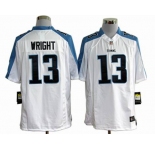 nike nfl jerseys tennessee titans #13 wright white[game]