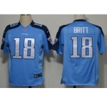 nike nfl jerseys tennessee titans #18 kenny britt lt.blue[game]