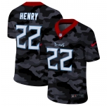 Men New Nike Tennessee Titans #22 Henry 2020 Nike 2ndCamo Salute to Service Limited