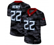 Men New Nike Tennessee Titans #22 Henry 2020 Nike 2ndCamo Salute to Service Limited