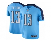 Men Nike Tennessee Titans #13 Taywan Taylor Limited Light Blue Rush Vapor Untouchable NFL Jersey