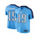 Men Nike Tennessee Titans #19 Tajae Sharpe Limited Light Blue Rush Vapor Untouchable NFL Jersey