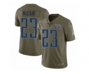 Men Nike Tennessee Titans #23 Brice McCain Limited Olive 2017 Salute to Service NFL Jersey