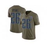 Men Nike Tennessee Titans #26 Logan Ryan Limited Olive 2017 Salute to Service NFL Jersey