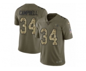 Men Nike Tennessee Titans #34 Earl Campbell Limited Olive Camo 2017 Salute to Service NFL Jersey