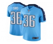 Men Nike Tennessee Titans #36 LeShaun Sims Light Blue Team Color Vapor Untouchable Limited Player NFL Jersey