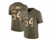 Men Nike Tennessee Titans #54 Avery Williamson Limited Olive Gold 2017 Salute to Service NFL Jersey
