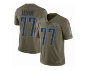 Men Nike Tennessee Titans #77 Taylor Lewan Limited Olive 2017 Salute to Service NFL Jersey