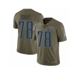 Men Nike Tennessee Titans #78 Curley Culp Limited Olive 2017 Salute to Service NFL Jersey