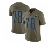 Men Nike Tennessee Titans #78 Curley Culp Limited Olive 2017 Salute to Service NFL Jersey