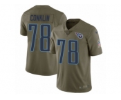 Men Nike Tennessee Titans #78 Jack Conklin Limited Olive 2017 Salute to Service NFL Jersey