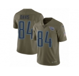 Men Nike Tennessee Titans #84 Corey Davis Limited Olive 2017 Salute to Service NFL Jersey