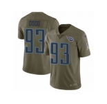 Men Nike Tennessee Titans #93 Kevin Dodd Limited Olive 2017 Salute to Service NFL Jersey